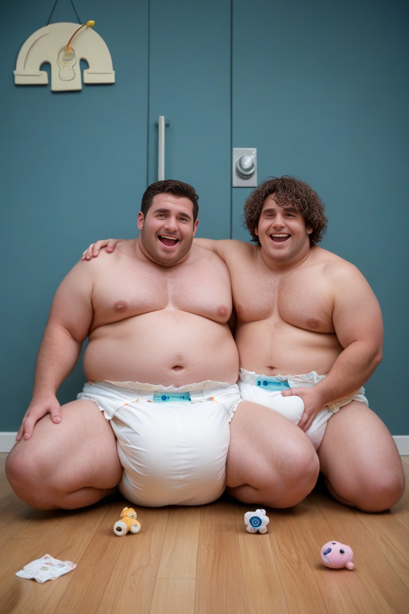 Clean Shaven, Smooth, Fat AI Gay Porn
