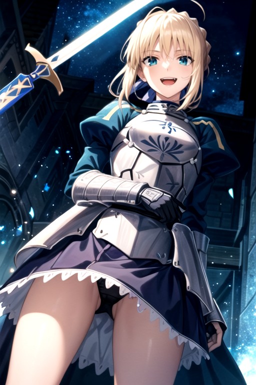 Mini-saia, Bonitinho, Artoria Pendragon Hentai IA pornografia