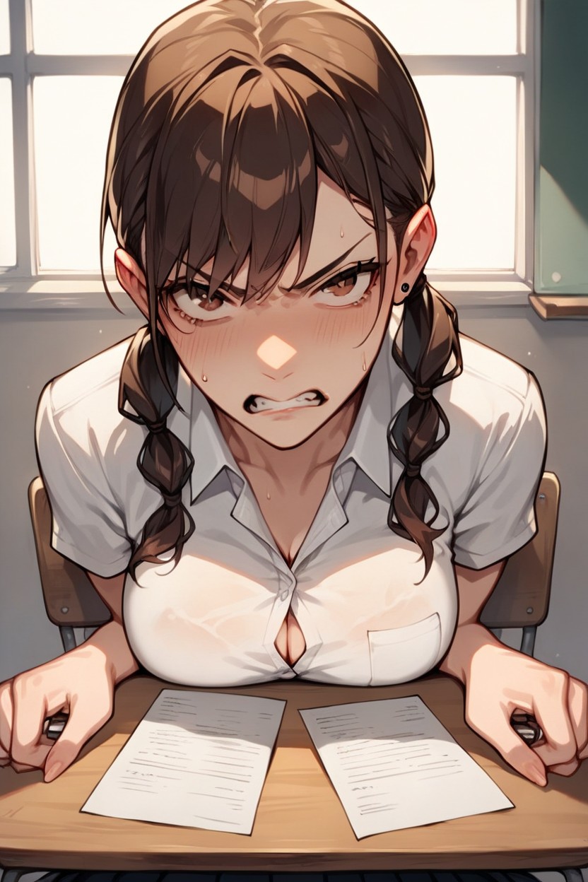 School, Disgusted, HaircutPorno AI