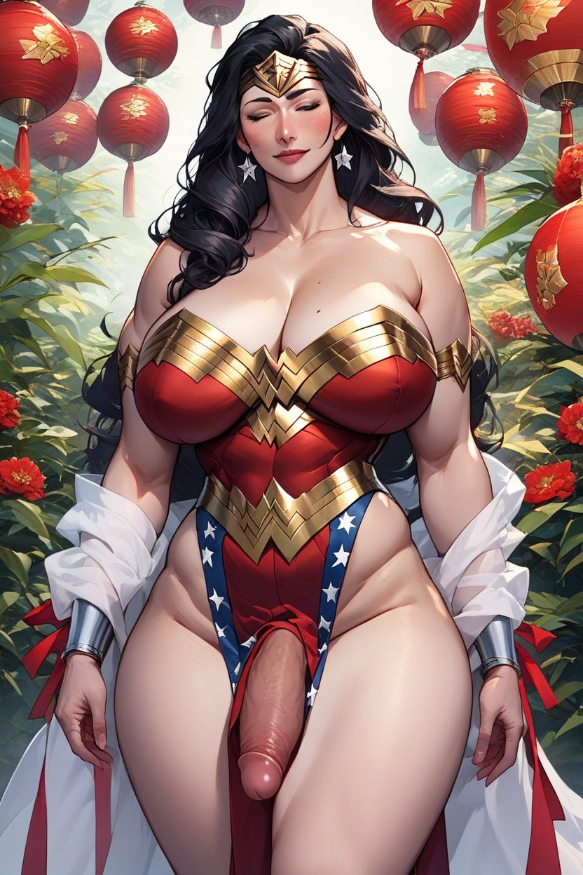 Japanese, Wonder Woman Is A Futanari And A Monster Is Raping Her Cock, 30+ AI Porn