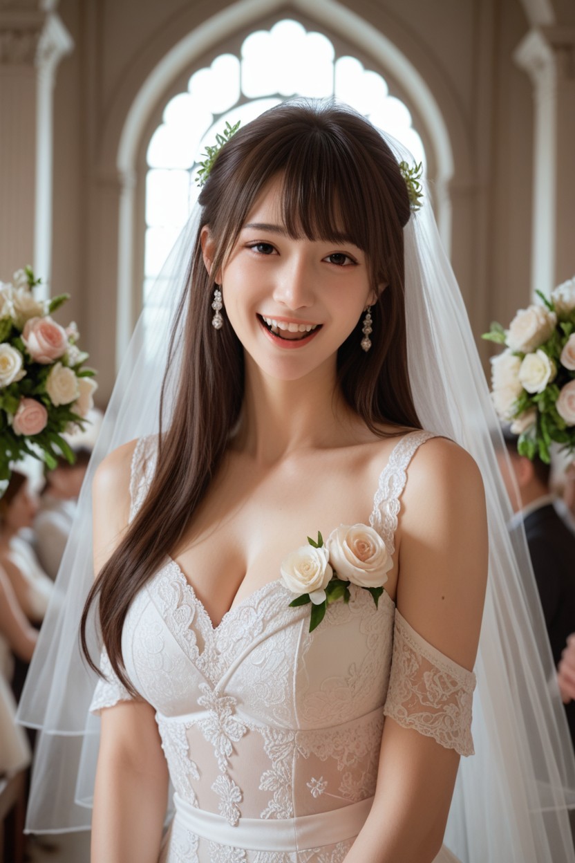 Bangs, Wedding Dress, Cinematic Furry AI Porn