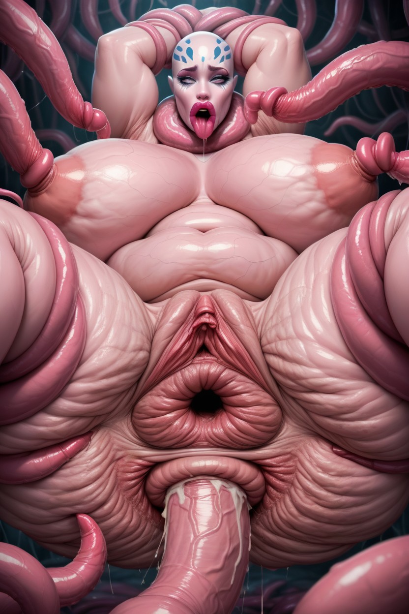 Huge Lips; Enormous Lips, Enormously Fat Belly, Enormous LipsPorno AI