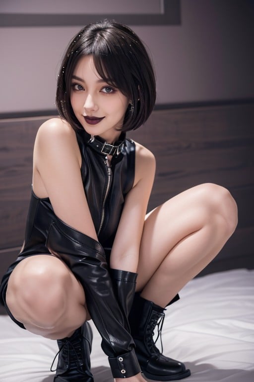 Pale Skin Black Lipstick, Excessive Creampie, 小さな胸AIポルノ