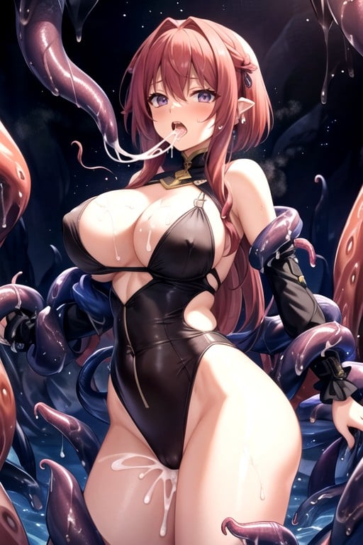 Rounded Ass, Natural Breast, Tentacles AI Porn