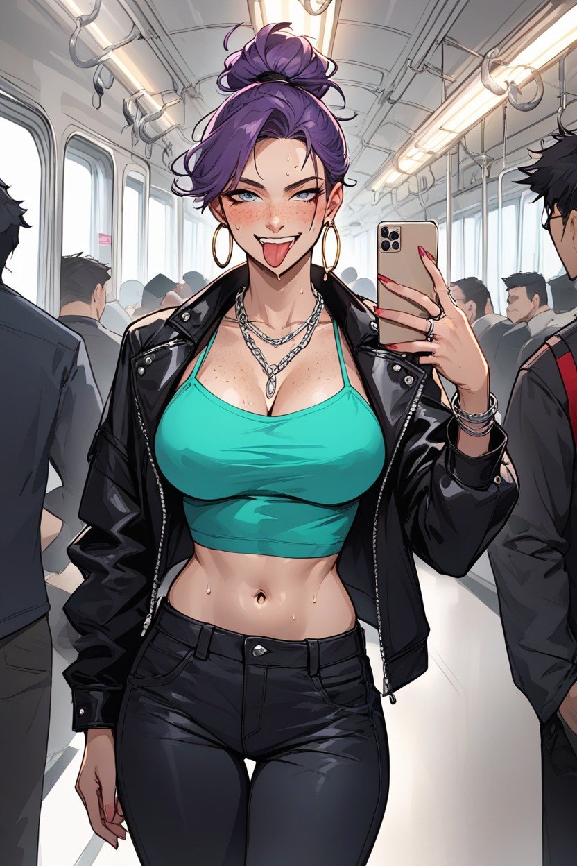 Stands In A Crowded Subway, A Silver Chain Necklace, Large HipsAI黄片