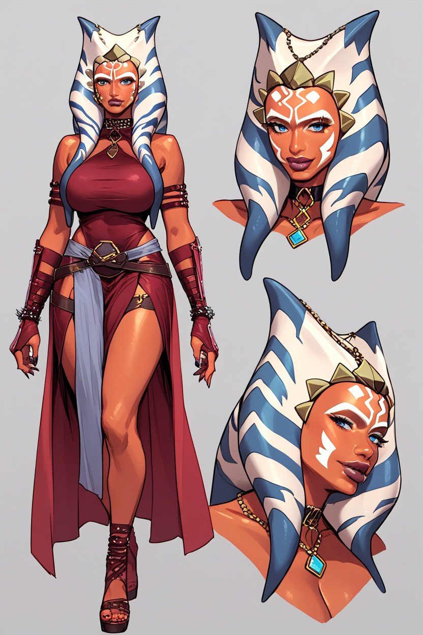 Character Reference Sheet, Bimbo, Ahsoka TanoPorno AI