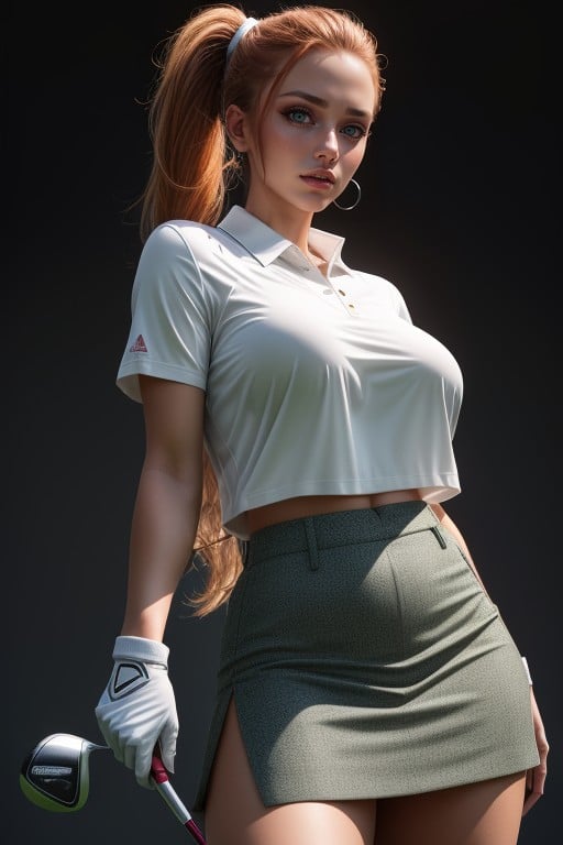 Detailed, Skirt, White ShirtPorno AI