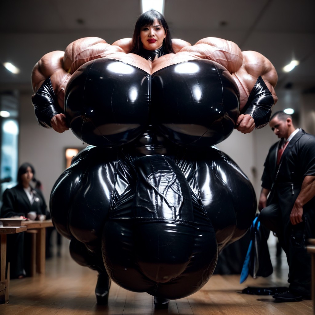Hyper Giant Muscles, Hyper Gigantic Massive Testicles, Hyper Huge Muscles Shemale AI Porn