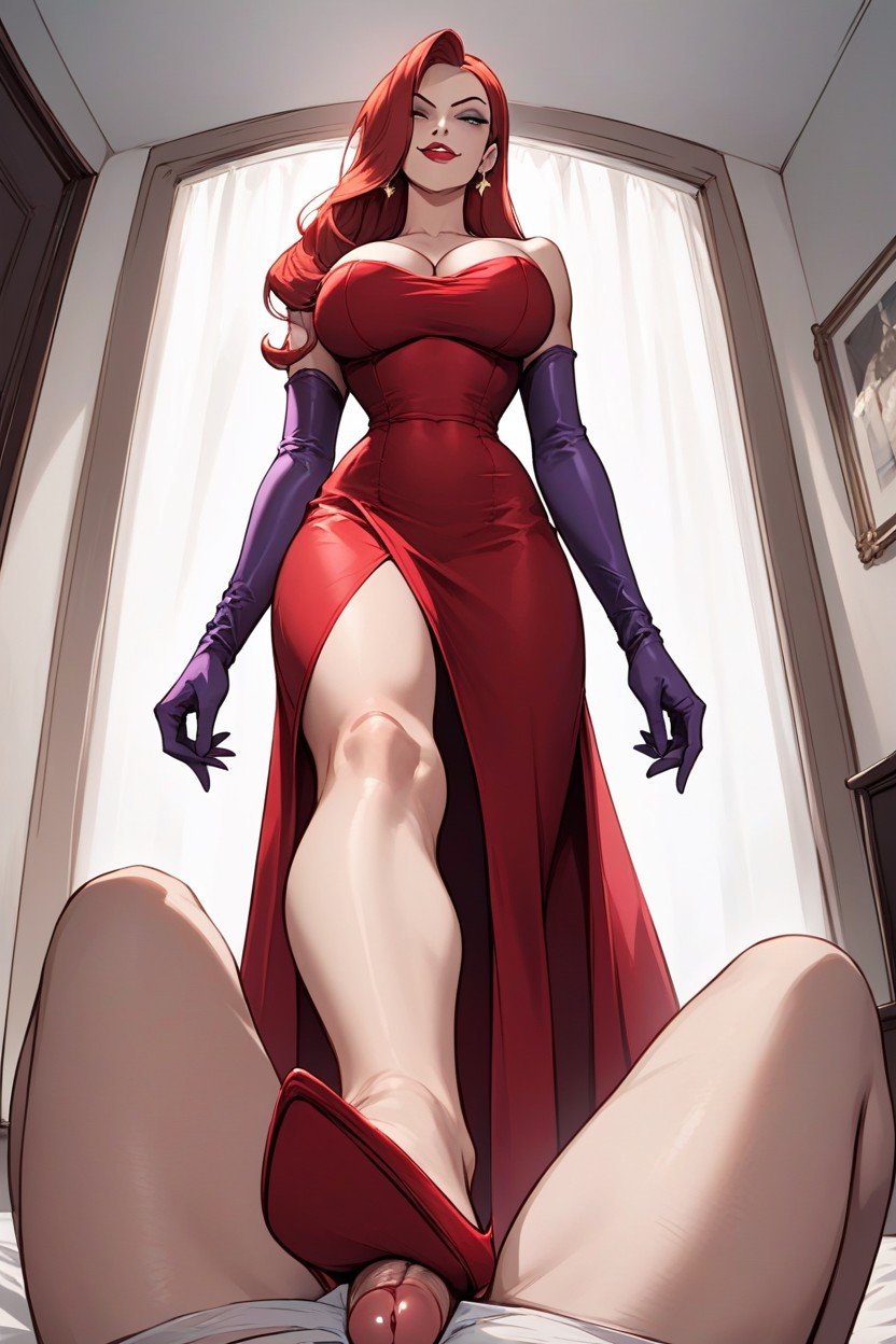 Red Dress, Extra Wide Hips, Extra WaistAI黄片