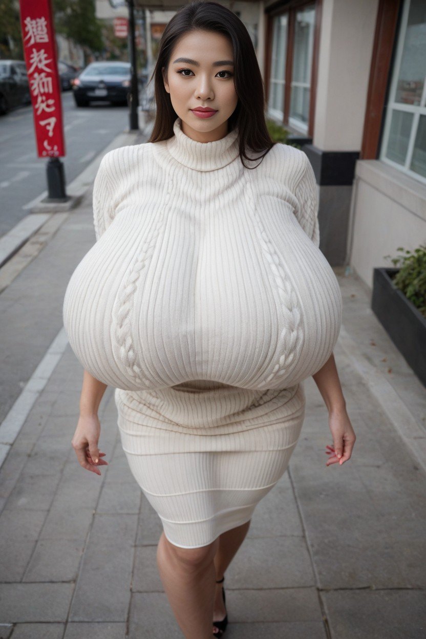 Gigantic Saggy Breasts In Clothes, Top Down, Giant Insane Massive Gigantic BreastsAI黃片