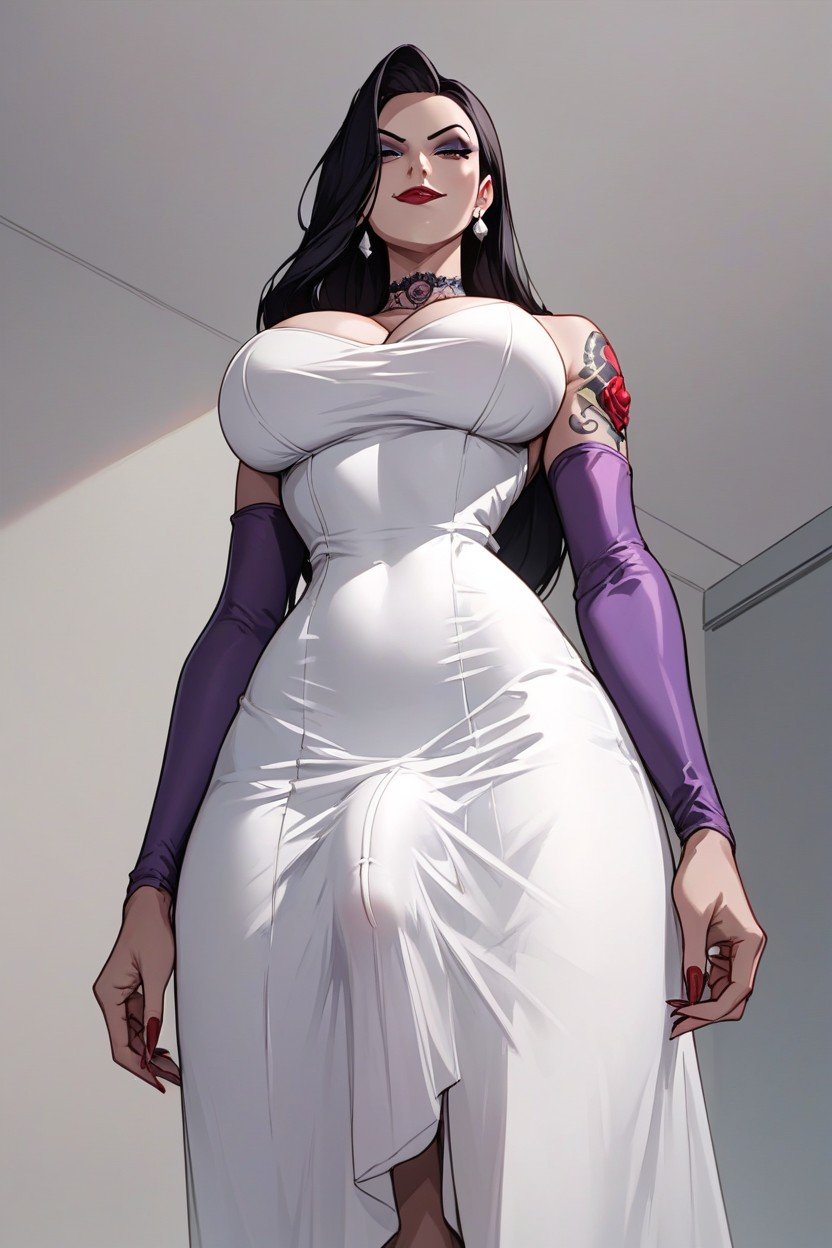 Goth Jessica Rabbit, Black Hair, FemdomPorno IA Hentai