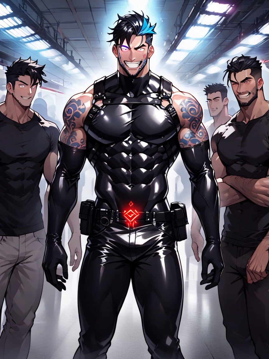 Muscular, Surprised, Ripped Clothes AI Gay Porn