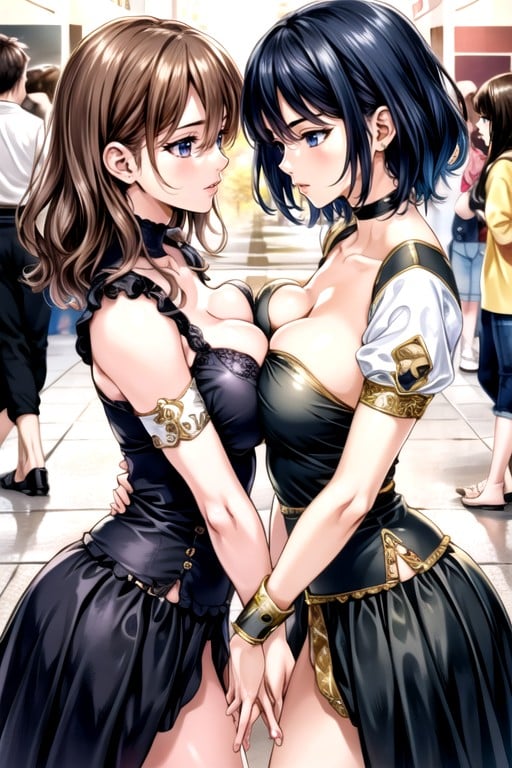 Manga In Color, Harem, Side View AI Porn