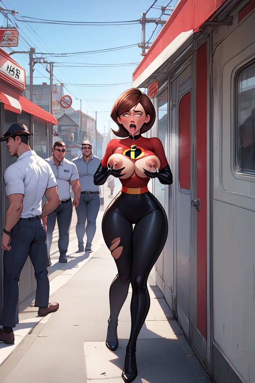 Rounded Ass, Confused Face, Mrs Incredible Furry AI Porn