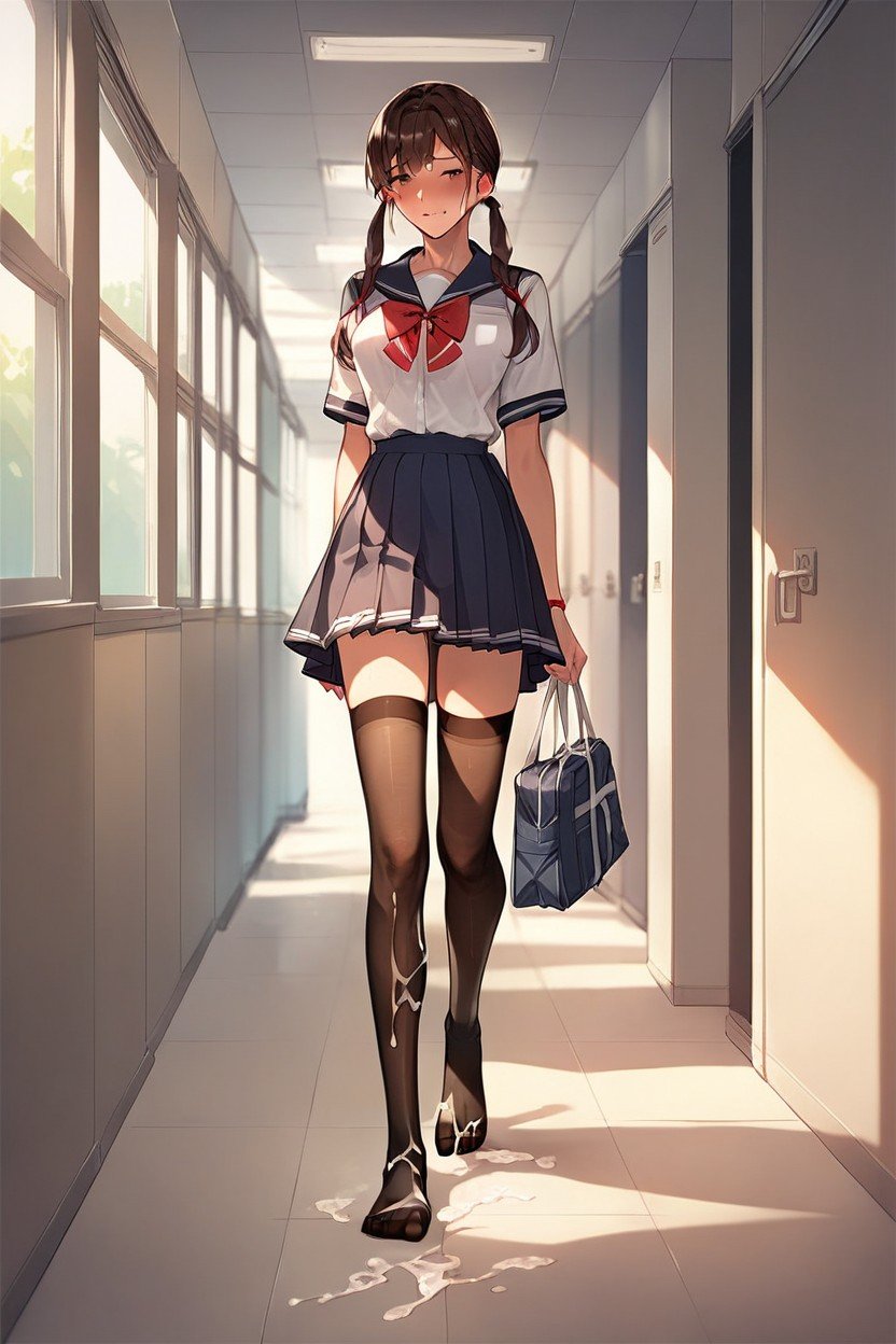 School Uniform, Cum On Feet, MaigrePorno IA