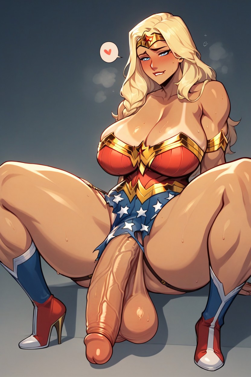 Thick, Gigantic, Huge Balls Shemale AI Porn