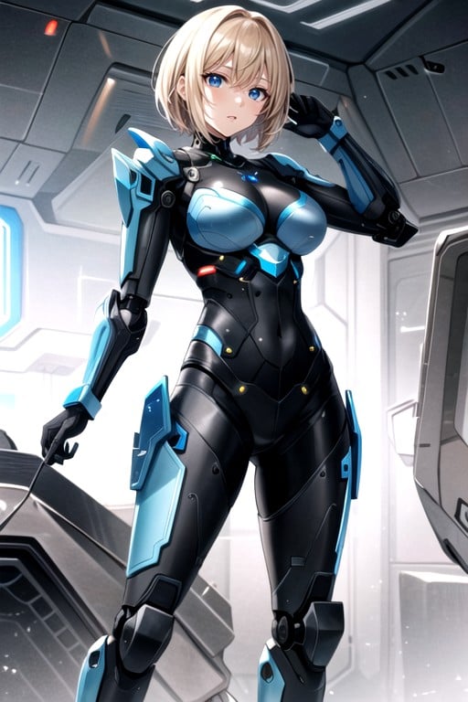 Spaceship Background, Cyborg, ロボットの鎧AIポルノ