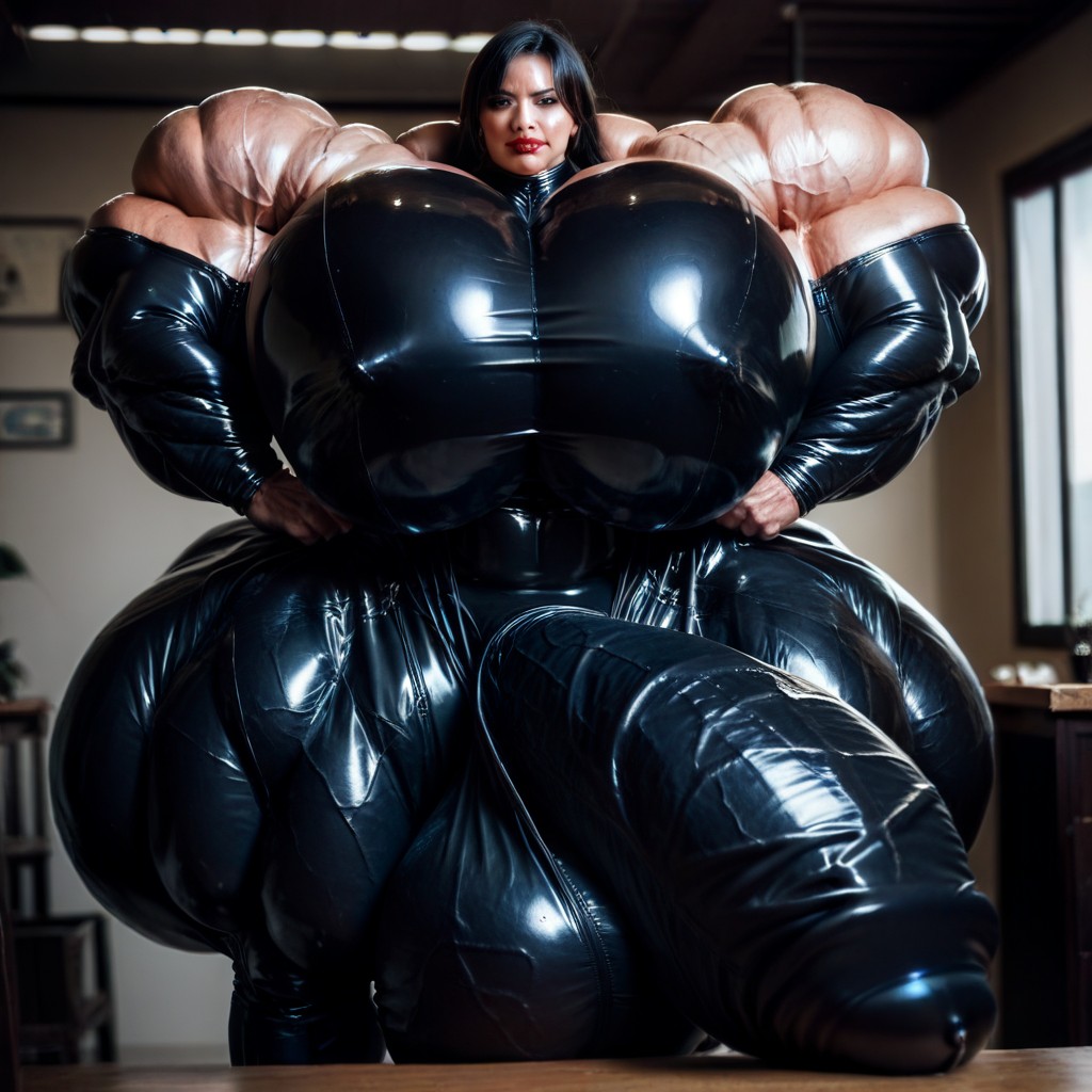 Hyper Giant Muscles, Hyper Gigantic Penis, Hyper Huge Muscles Shemale AI Porn