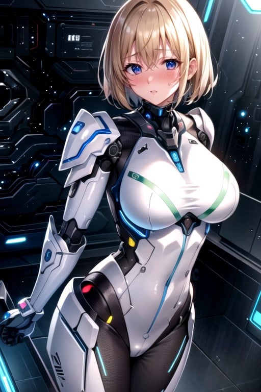 Spaceship Background, Cyborg, ロボットの鎧AIポルノ