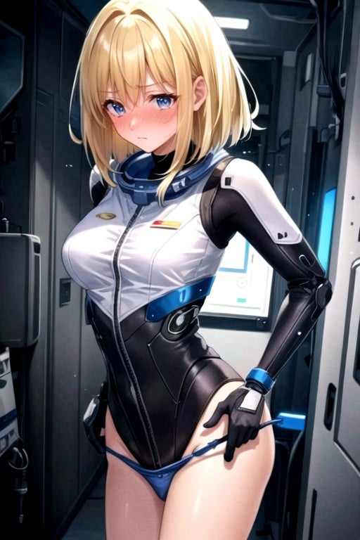 Android, Cheveux Blond, Science-fictionPorno IA