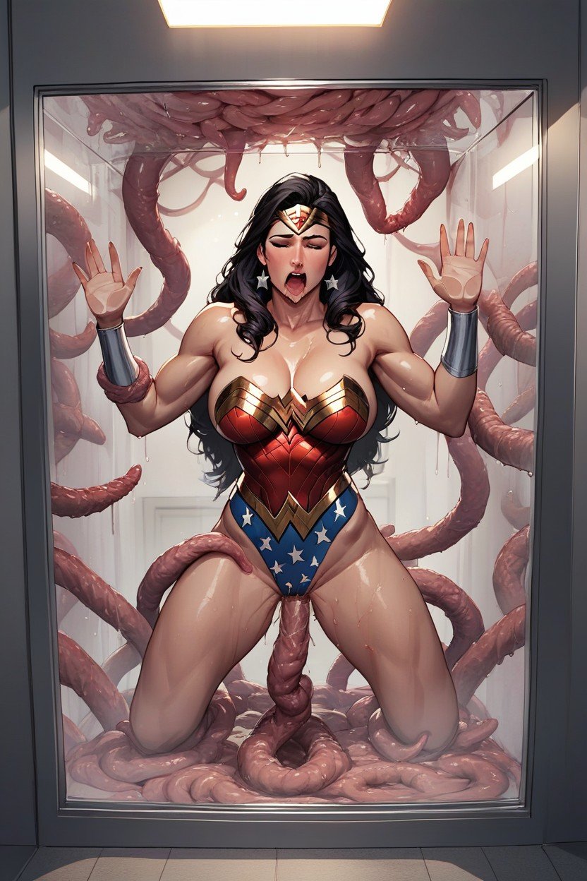 Wonder Woman, Full Body Image, Fucking Tentacle MonsterPorno AI Furry