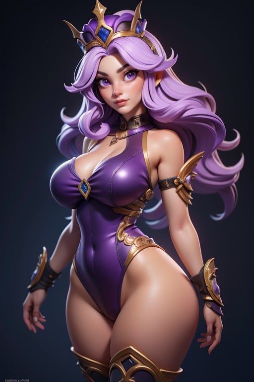 Barbarian Woman, Dark Purple Bathing Suit, TallPorno AI