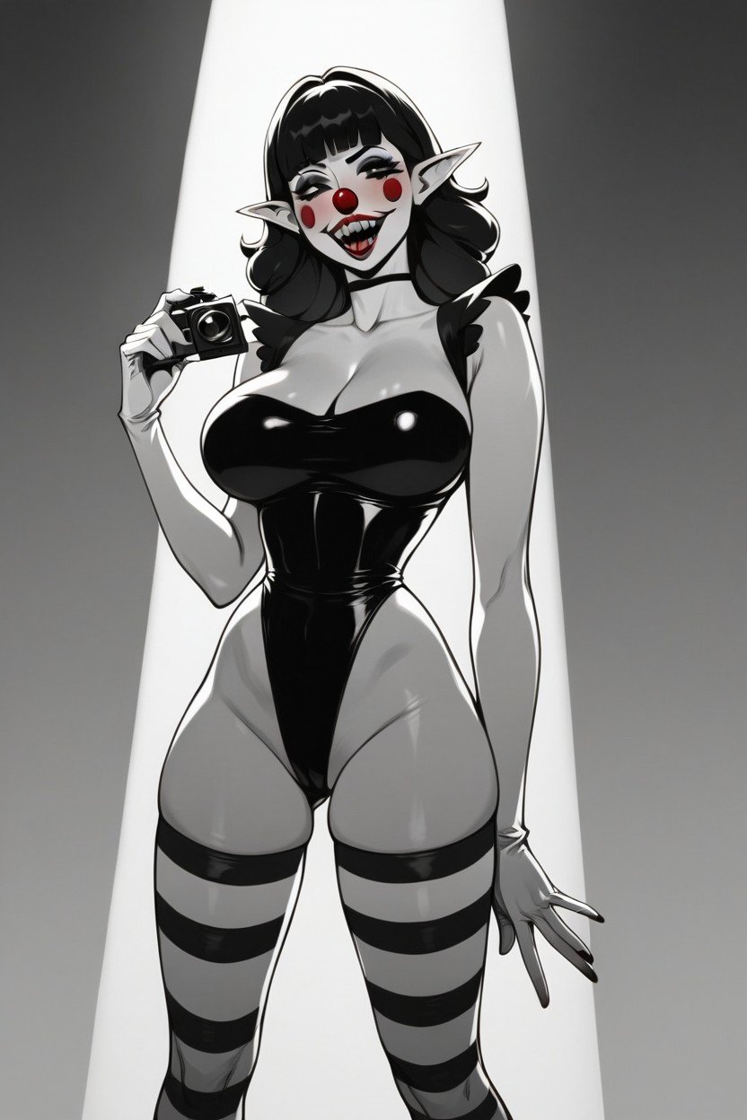 Top Down, Mime Skin-tight Leotard, Long Pointy Ears Хентай AI порно