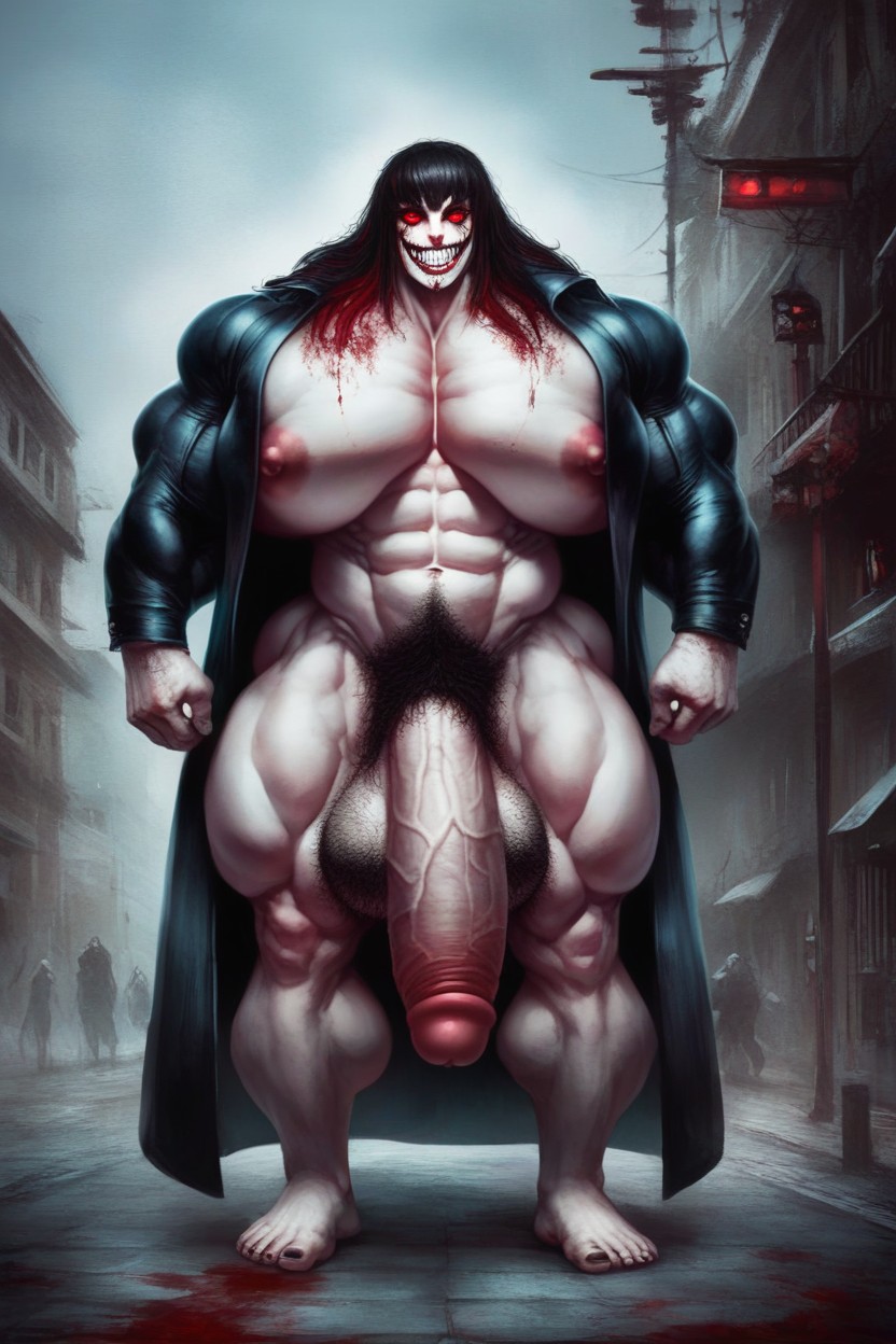 Gritty, Barefoot, Gigantic Serratus Anterior Shemale AI Porn