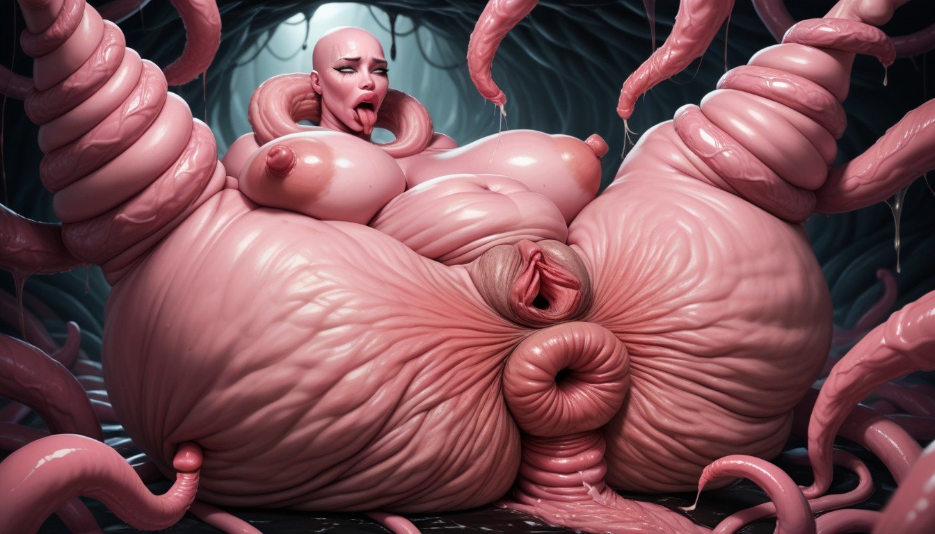 Alien Planet, Hyper Lips, Enormous Legs AI Porn