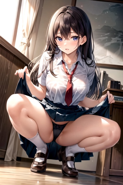 School Uniform, 18, Squatting Hentai AI Porn