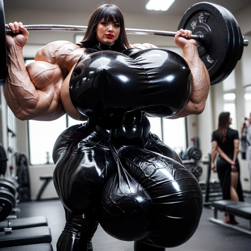 Many People Around, Growth, Hyper Gigantic Massive Testicles Shemale AI Porn