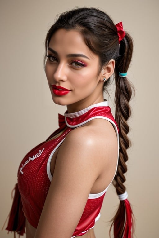 Pigtails, Arab, Cheerleader AI Porn