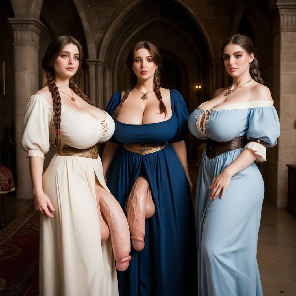Uncircumcised Cock, Massive Huge Balls, Necklace Shemale AI Porn