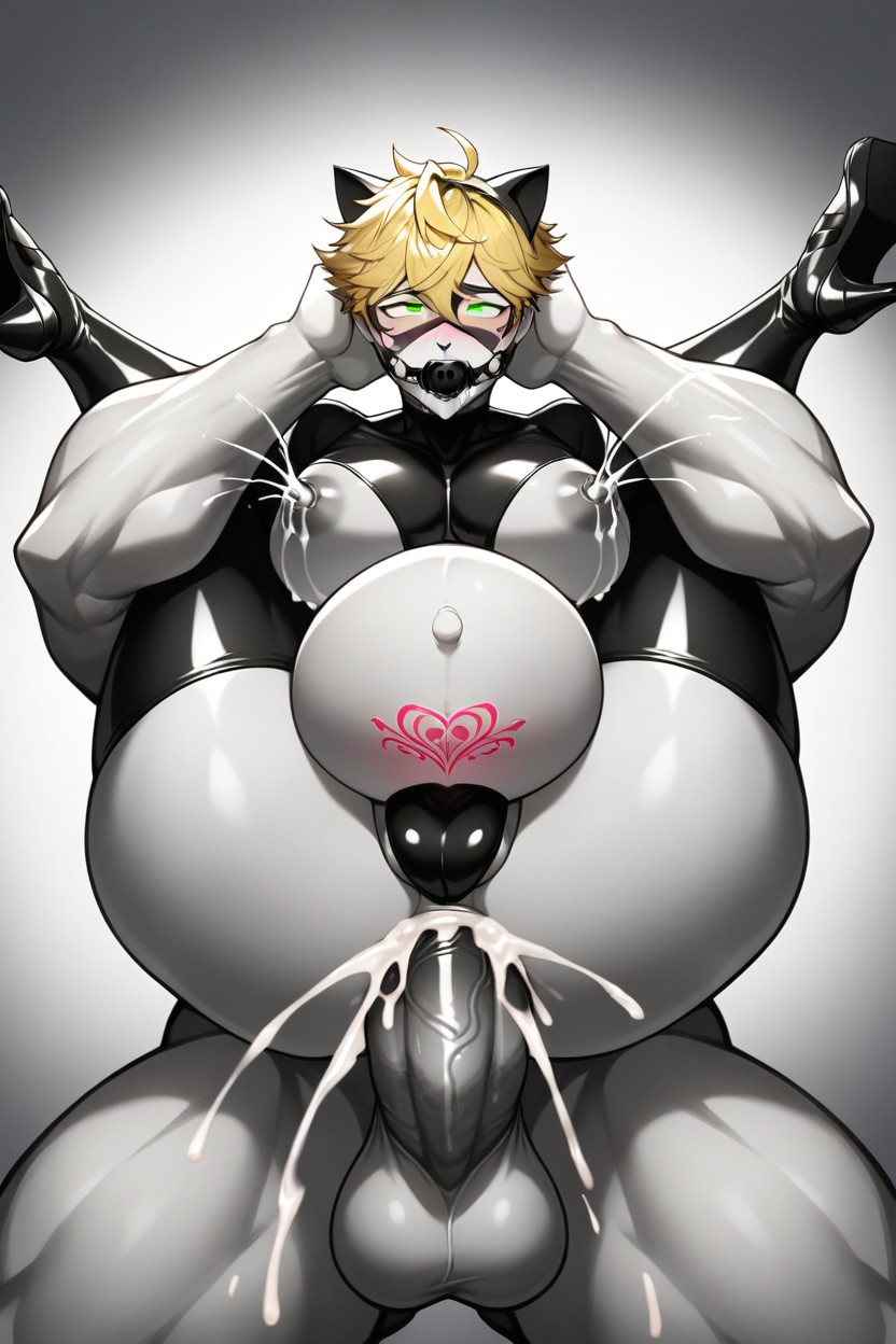 Gigantic, Belly A Hundred Times Bigger Than Body, Cumming Litters AI Gay Porn