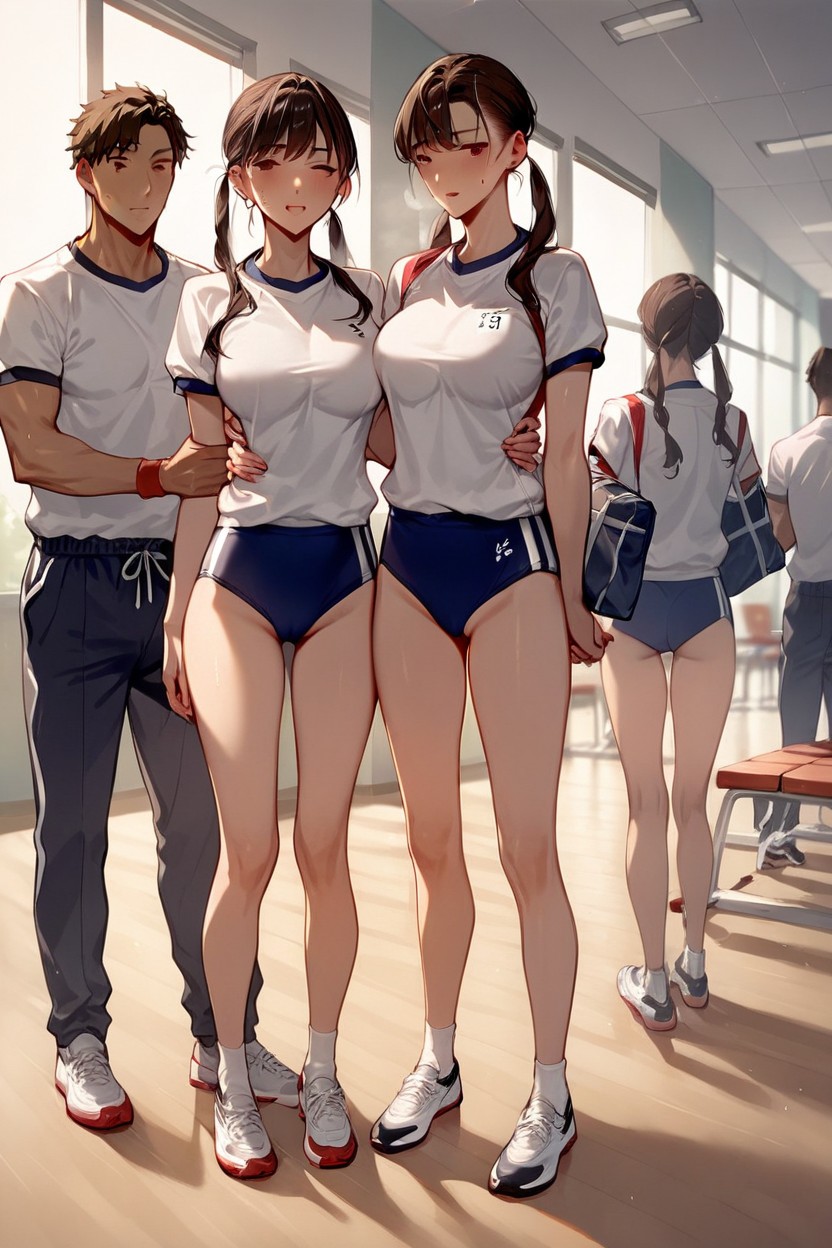 辮子, Gym Uniform, BrunetteAI黃片