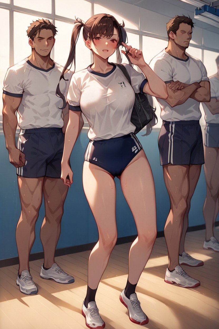 Gym Uniform, School Gym, Full BodyAIポルノ