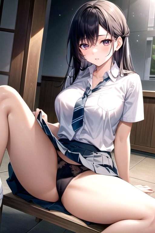 Uniforme Escolar, Dieciocho, Levantando La FaldaPorno AI Hentai