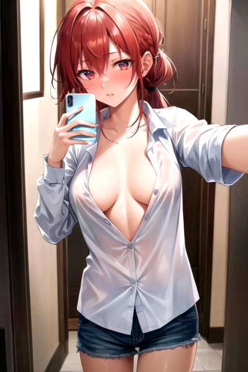 Selfie, Cola De Caballo, AvergonzadaPorno AI Hentai