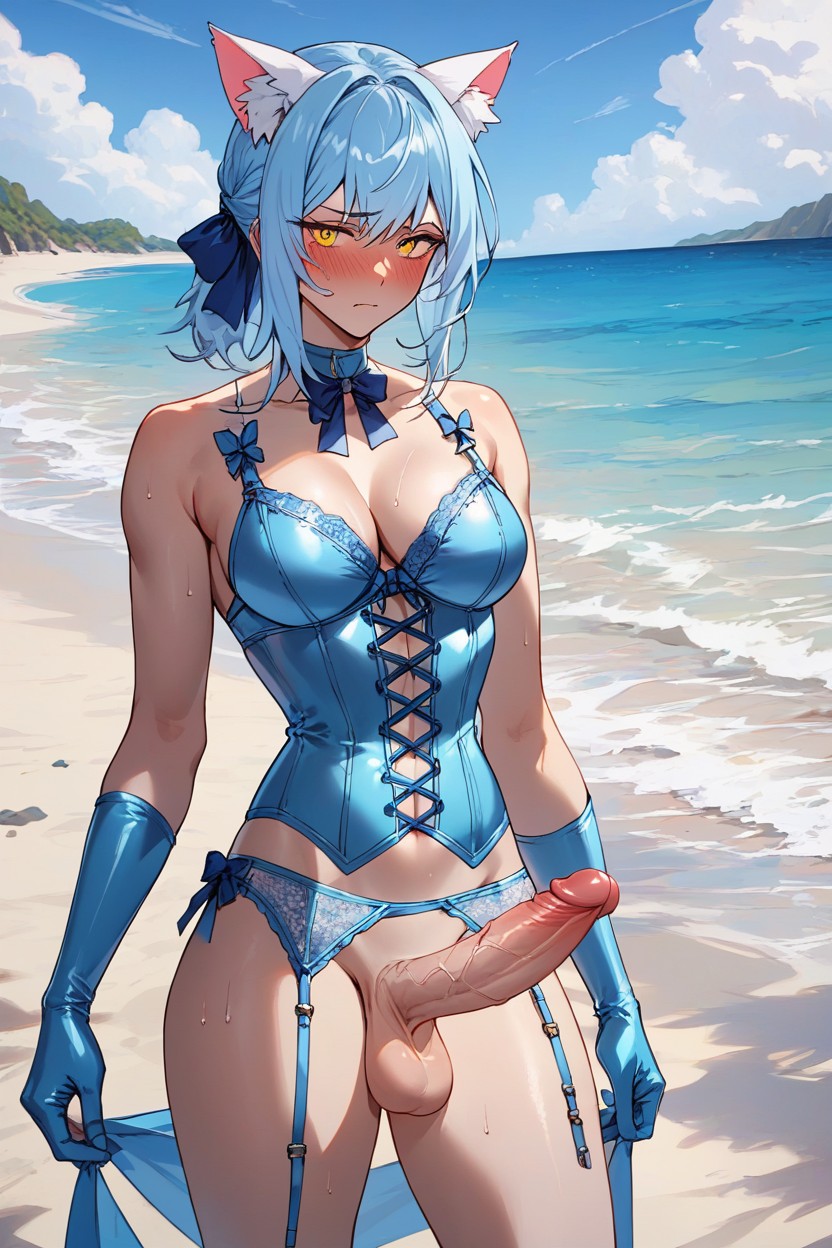 Rimuru Tempest From That Time I Got Reincarnated As A Slime, Roupas Justas, Praia Pornografia peluda com IA