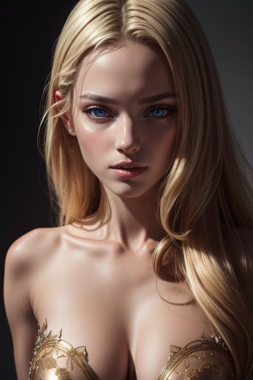 Full Body View, Blonde, Hazel EyesPorno IA