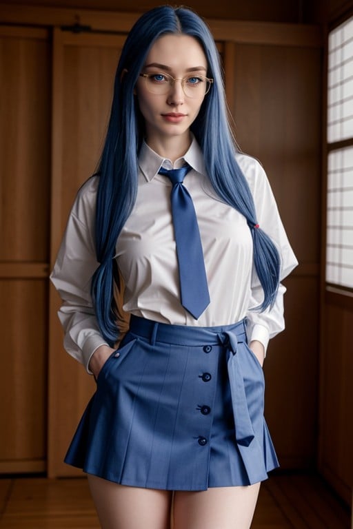 Pale Skin, School Uniform, Woman Hentai AI Porn