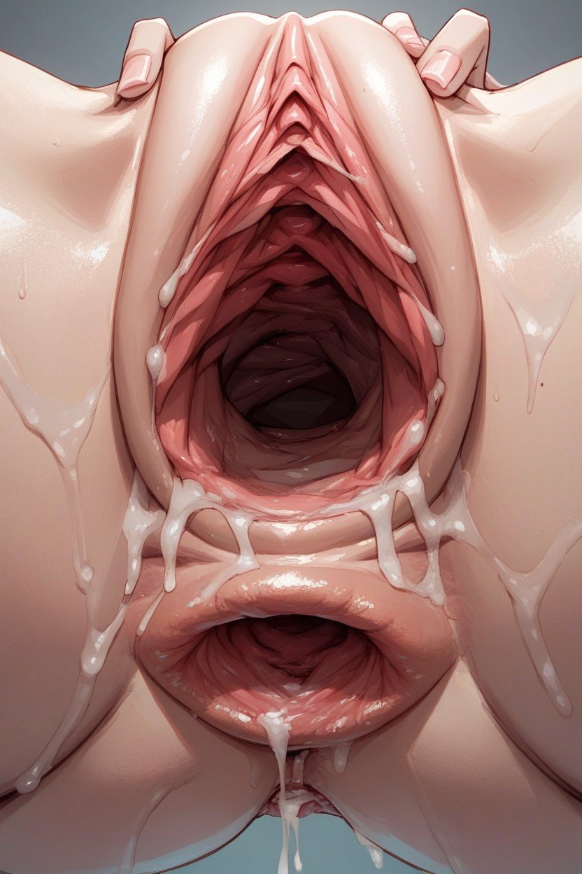 Hyper Wide Anal Gape, Hyper Wide Vagina Gape, Extremely Wide Open Gaping VaginaAI黃漫