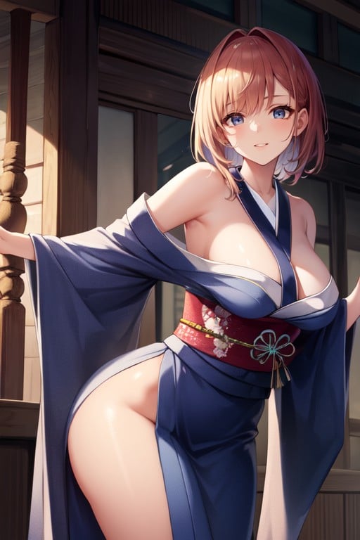 Grinning, Sunny, Kimono AI Porn