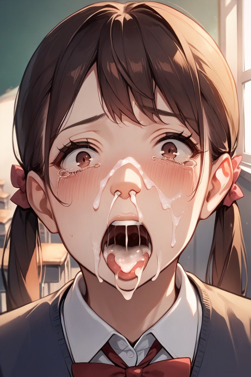 Tears, Pigtails, Cum In MouthAI黃片