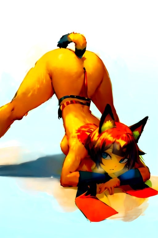 Ankha (animal Crossing), Desnuda, Vista TraseraPorno IA de transexuales