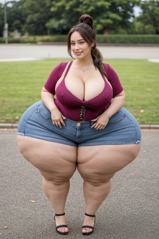 Black Hair, Thick Long Hair, Cute AI Porn