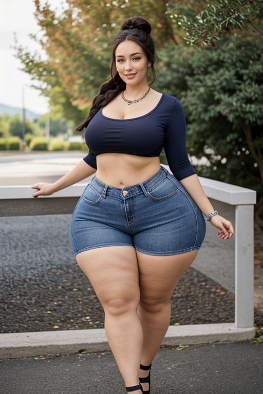 Gorgeous Beautiful Bbw, Extra Waist, MrshourglassPorno AI Furry