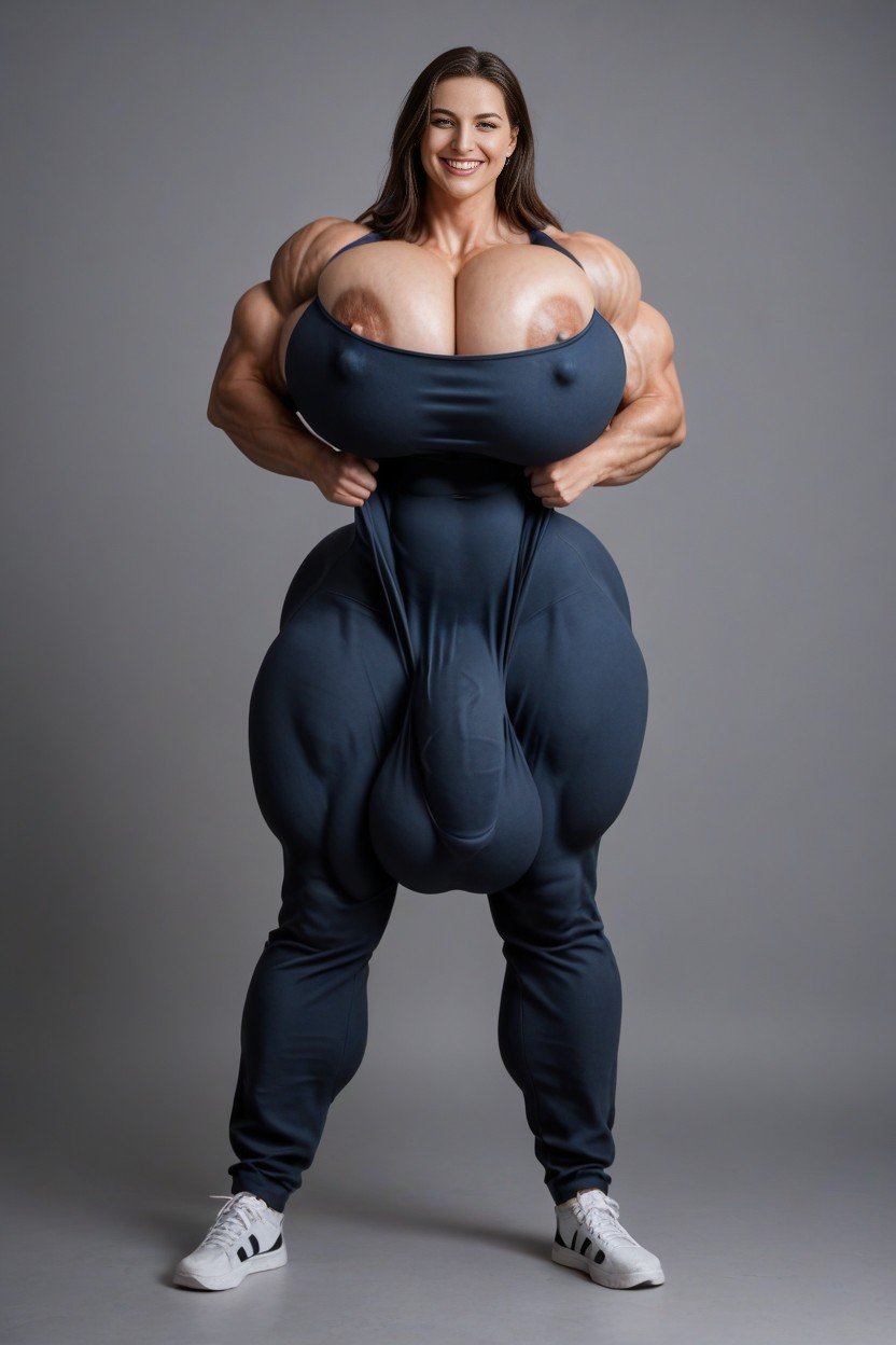 Extremely Large Ass, Muscular, Boobs Hyper Massive Biceps Furry AI Porn