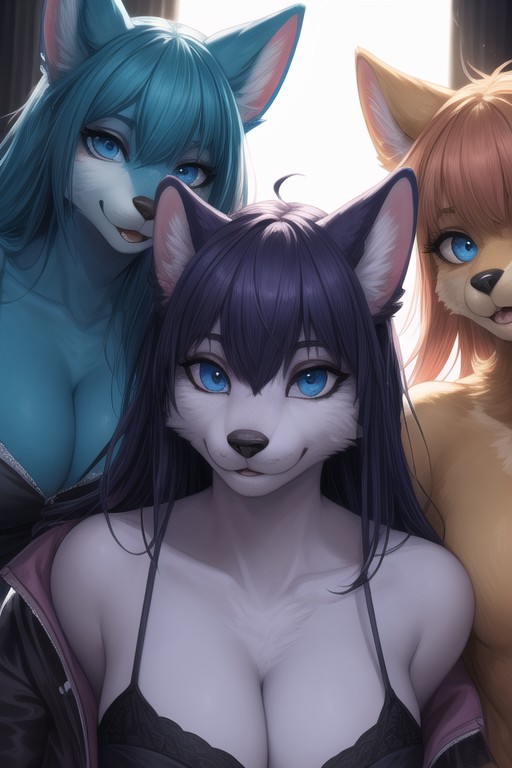 Sunny, Neon, Harem Furry AI Porn