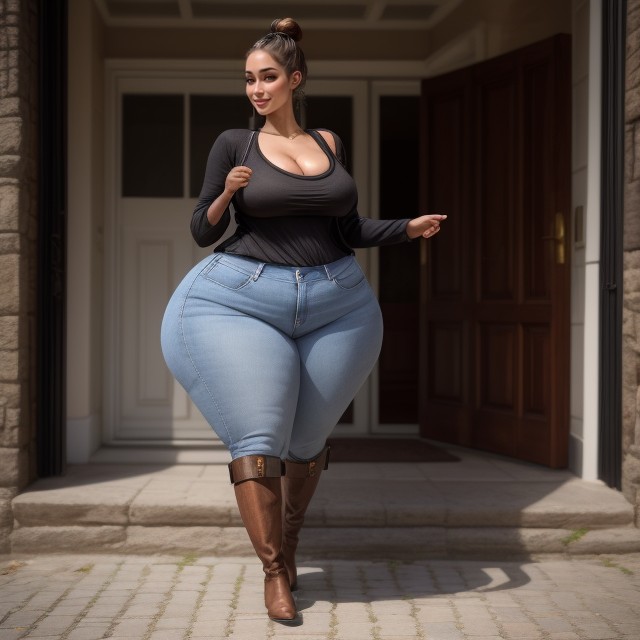 Long Hair, Thick Bbw, Italian-hispanic AI Porn